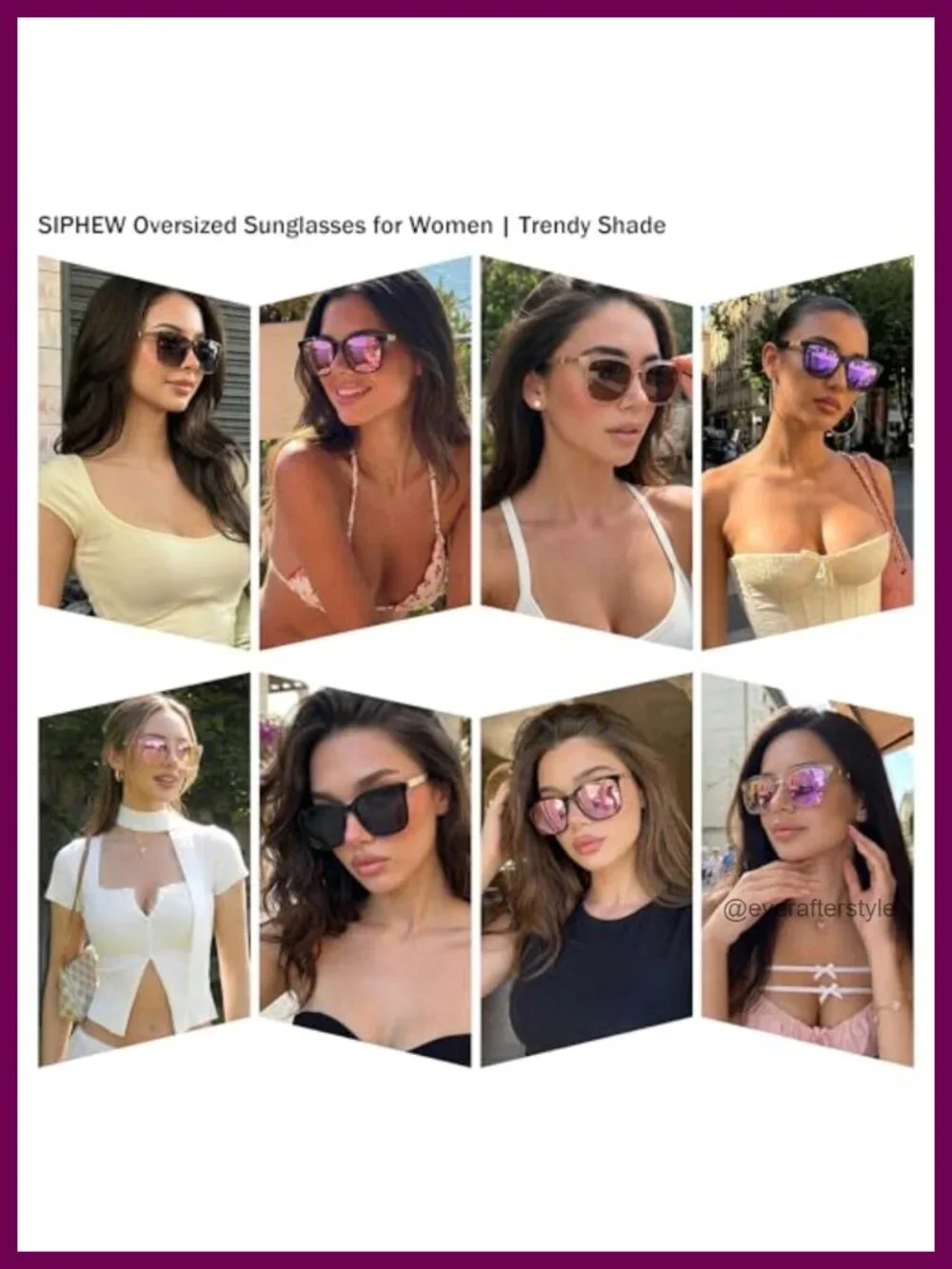 Square Polarized Sunglasses UV400 Protection Women's Retro Shield